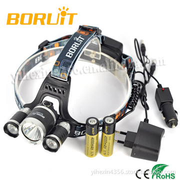 RJ-3000 Headlamp 3pcs XML-T6 Outdoor Camping LED Light Headlamp